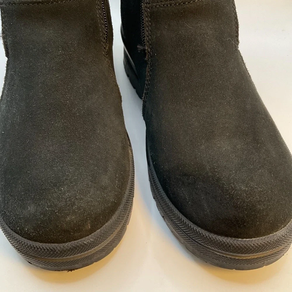 Olang Dama Boots Dual Zipper Hydro-suede Insulated Waterproof‎ Black Sz 40